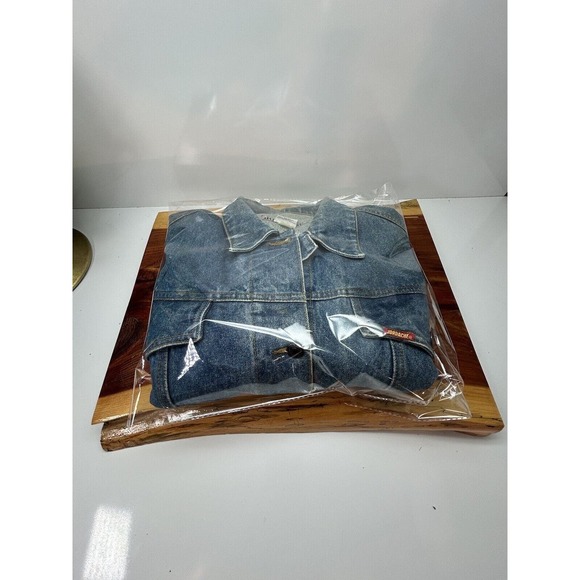 Jordache Vintage 80’s Batwing Acid Wash Denim Jean Glam Jacket Woman’s Size MED - Picture 11 of 11